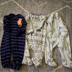 Carter’s baby boy sleepers, size 3 months